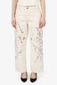 JW Anderson White/Multicolour Straight Leg Jeans Size 8