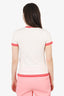 Gucci x Adidas White/Pink Logo Graphic T-Shirt Size XS