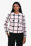 Christian Dior Light Pink/Black Plaid Wool/Mohair Double Breasted Jacket Size 4 US