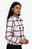 Christian Dior Light Pink/Black Plaid Wool/Mohair Double Breasted Jacket Size 4 US