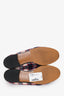 Gucci Cream/Navy/Red Tweed Jordaan Loafers Size 34.5