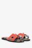 Hermès Orange Suede Oran Sandals Size 35