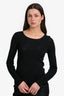 Balenciaga Black Knit Logo All Over Top Size S