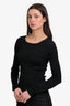 Balenciaga Black Knit Logo All Over Top Size S