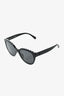 Pre-Loved Chanel™ Black 'Butterfly' Cat Eye Sunglasses