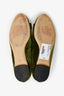 Salvatore Ferragamo Green Velvet Vara Bow Ballet Flats Size 6.5