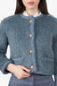 Celine Blue Mohair Button Down Cardigan Size S