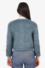 Celine Blue Mohair Button Down Cardigan Size S