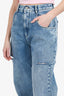 Maison Margiela Blue Denim Slashed Cut-Out Wide-Leg Jeans Size 40