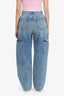 Maison Margiela Blue Denim Slashed Cut-Out Wide-Leg Jeans Size 40