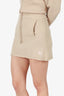 Miu Miu Beige Wool/Cashmere Logo Mini Skirt Size 38