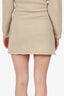 Miu Miu Beige Wool/Cashmere Logo Mini Skirt Size 38