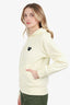 Play Comme Des Garcons Yellow Heart Print Zip-up Hoodie Size L