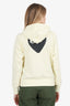Play Comme Des Garcons Yellow Heart Print Zip-up Hoodie Size L