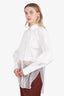 Brunello Cucinelli White Cotton Sheer Button-Down Shirt Size L