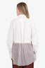 Brunello Cucinelli White Cotton Sheer Button-Down Shirt Size L