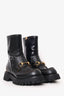 Gucci Black Leather Horsebit Chunky Boots Size 38.5