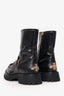 Gucci Black Leather Horsebit Chunky Boots Size 38.5