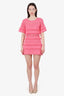 Maje Pink Crochet Mini Dress Size 36