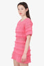 Maje Pink Crochet Mini Dress Size 36