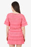 Maje Pink Crochet Mini Dress Size 36