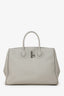 Burberry Taupe Leather Small Rocking Horse Tote Bag
