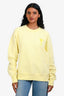 AMI Yellow Cotton 'Ami de Coeur' Crewneck Sweatshirt Size S