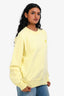 AMI Yellow Cotton 'Ami de Coeur' Crewneck Sweatshirt Size S