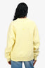 AMI Yellow Cotton 'Ami de Coeur' Crewneck Sweatshirt Size S