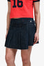 Re/Done Blue Denim Stripped Mini Skirt Size 27