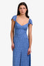 Reformation Blue Floral 'Baxley' Midi Dress Size 6