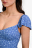 Reformation Blue Floral 'Baxley' Midi Dress Size 6