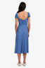 Reformation Blue Floral 'Baxley' Midi Dress Size 6