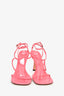 Bottega Veneta Pink Leather 'Barely There' Strappy Heels Size 41