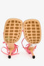 Bottega Veneta Pink Leather 'Barely There' Strappy Heels Size 41