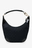 Gucci Black GG Canvas/Patent Leather Clip Hobo