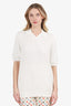 Brunello Cucinelli White Knit Polo Top Size 52