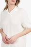 Brunello Cucinelli White Knit Polo Top Size 52