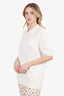 Brunello Cucinelli White Knit Polo Top Size 52