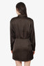 Samsoe Brown Satin Mini Dress Size S