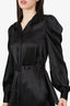 Frame Black Satin Mini Dress Size S