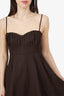 Shona Joy Brown Linen Mini Dress Size 6