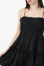 Shona Joy Black Linen Mini Dress Size 6