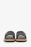 Pre-Loved Chanel™ Black Leather CC Chain Detail Sandals Size 37