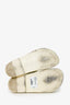 Pre-Loved Chanel™ Green Leather Interlocking CC Logo Slingback Sandals Size 36.5