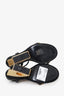 Fendace Black Leather 'First' Slingback Heels Size 37