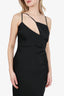 The Attico Black Satin Evening Maxi Dress Estimated Size M