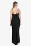 The Attico Black Satin Evening Maxi Dress Estimated Size M