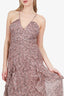 Shona Joy Pink Satin Midi Dress Size 8