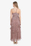 Shona Joy Pink Satin Midi Dress Size 8